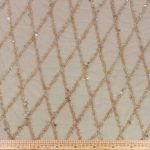 Knitted Fancy Tulle Design 05Peach (Per Piece)