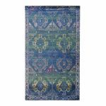 Distressed Curls 160x230cm Turquoise&Green Carpet