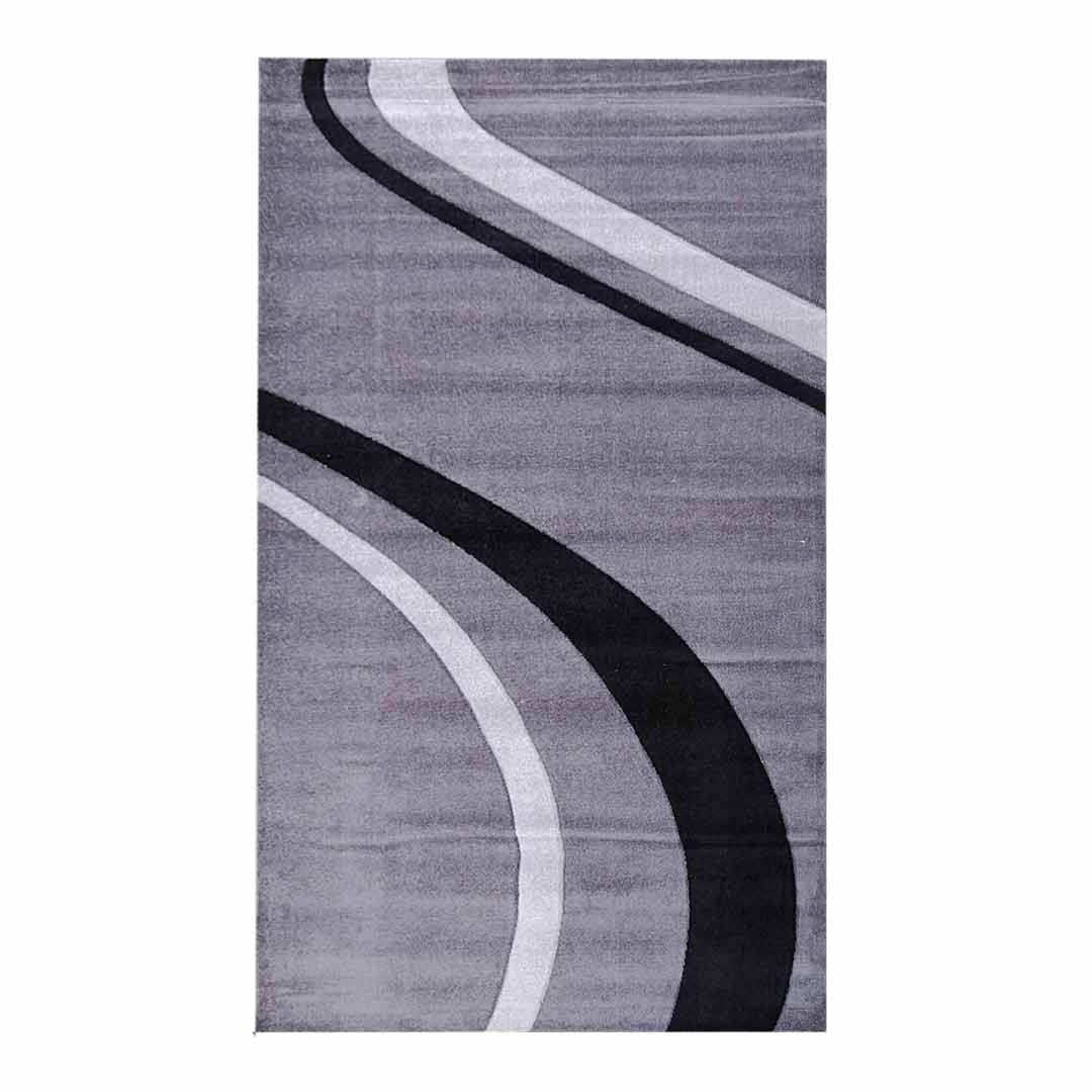 CA0115333_1.jpg Abstract Waves 160x230cm Black&Grey Carpet