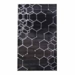 Modern Honeycomb 160x230cm Black Carpet