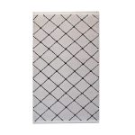 Geometric Squares 80x150 White/Black Carpet