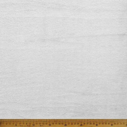 Mongolian Plush Fleece Plain White Fabric