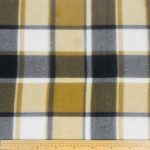 Printed Polar Fleece Brown Check