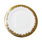 Gold & White 8" Plate