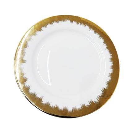 Gold & White 8" Plate