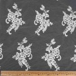 Tulle Small Flower Allover PK1292 – Elegant tulle fabric with small floral patterns, perfect for fashion, home décor, and event styling, adding a delicate, airy touch to your designs.