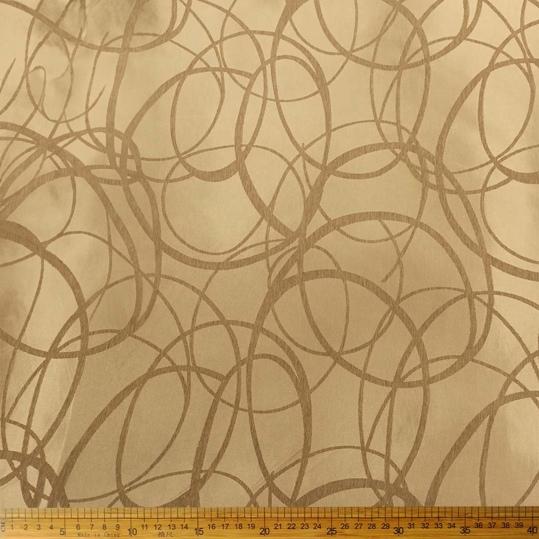 CU021020-2_1.jpg Melange Tabling Medallion 280cm Circular Brown fabric with a medallion pattern, ideal for large table settings and adding style to dining decor.
