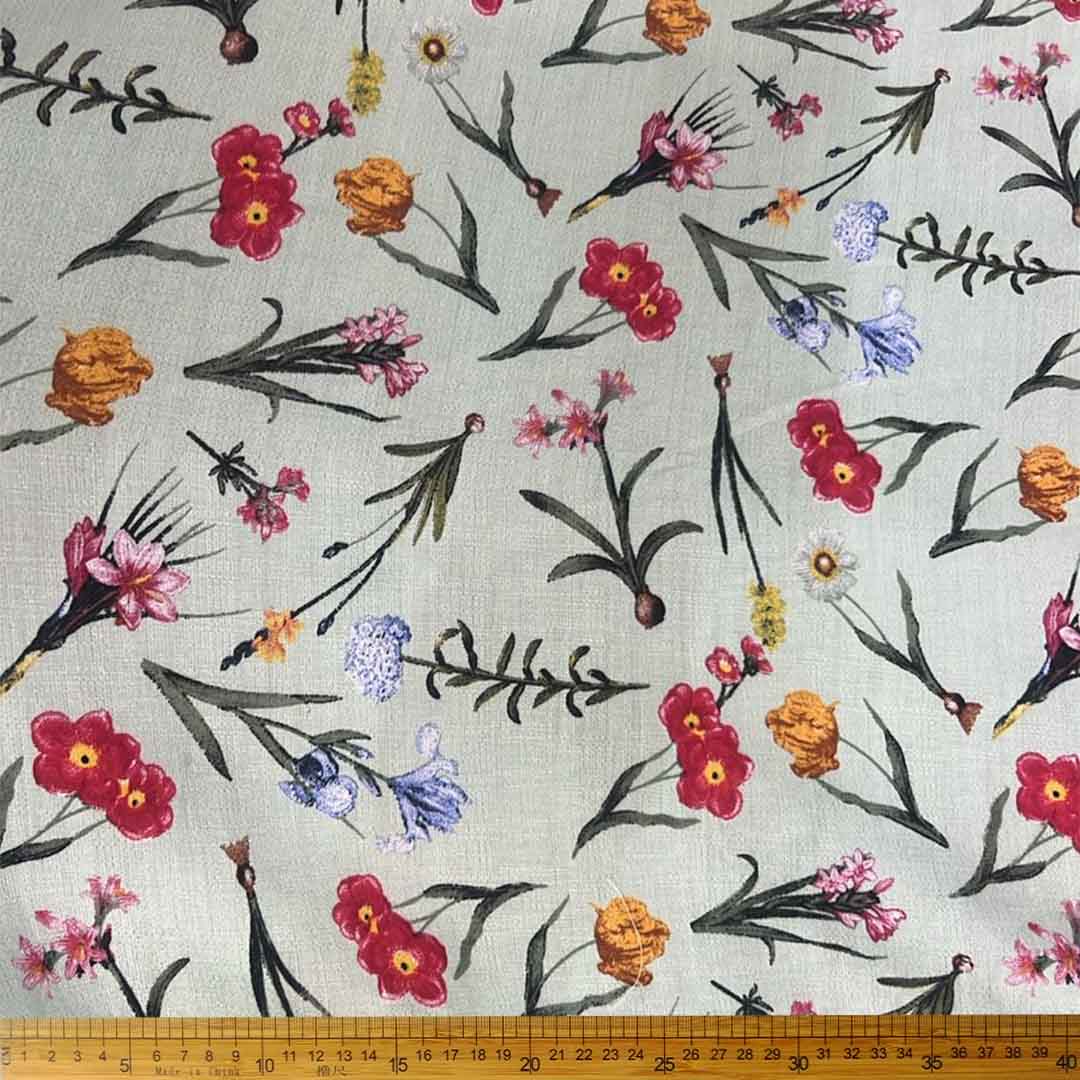 Dunhill Printed Red Flower Green 01 Dunhill Printed Red Flower Green 01