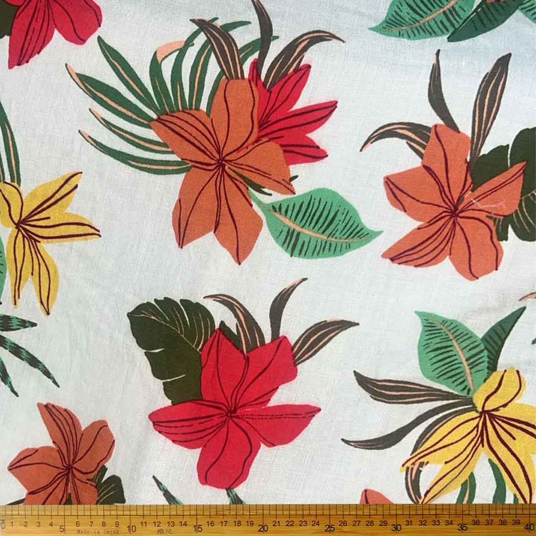 Dunhill Printed Rust Flower Cream 07 Dunhill Printed Rust Flower Cream 07