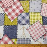 Multi Colour Checks Polyester Upholstery fabric with bold checkered pattern, perfect for reupholstering chairs, sofas, and cushions