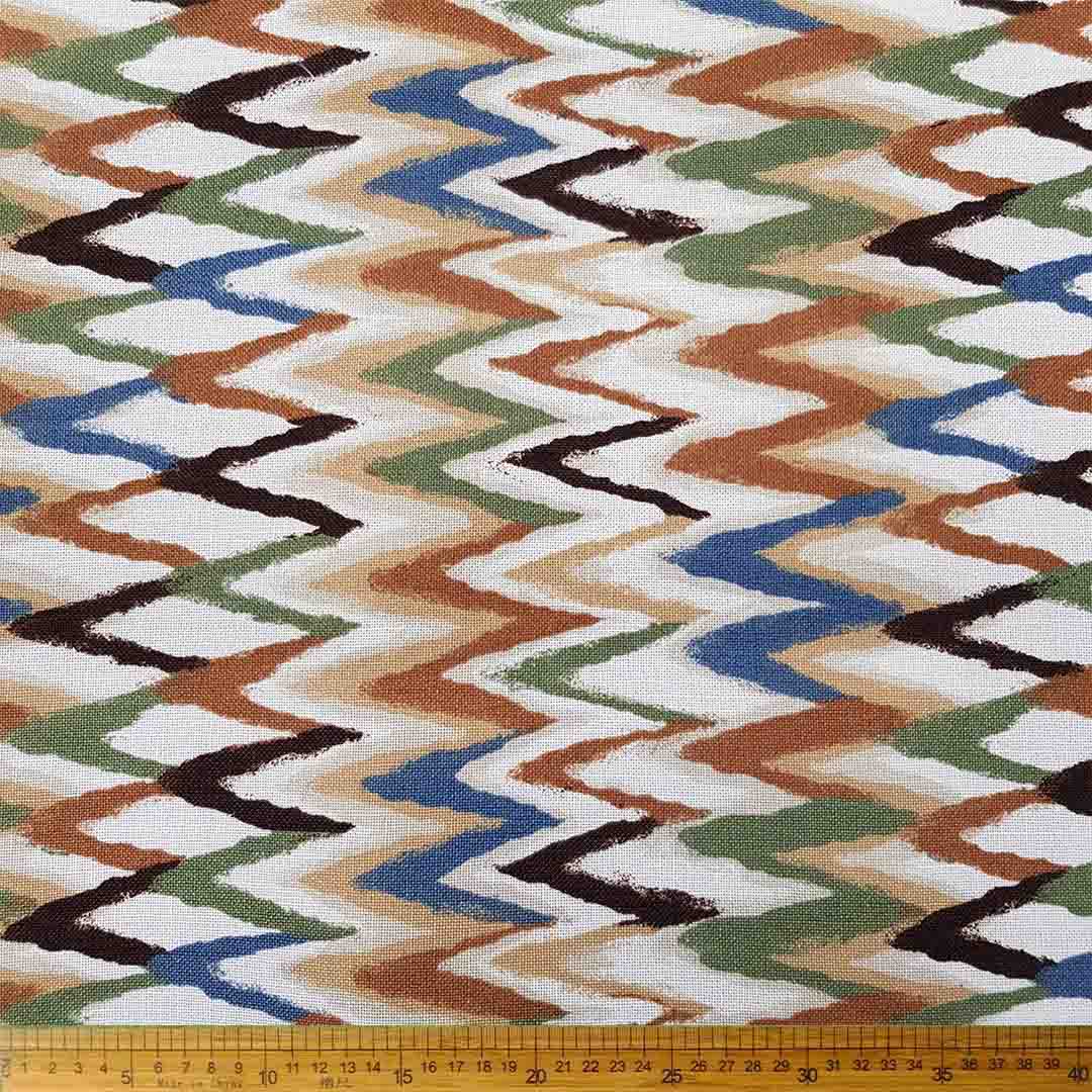 CU130320-8_1 MultiColoured Diamond Polyester-3 fabric with a bold, geometric diamond pattern, ideal for reupholstering sofas, chairs, and cushions