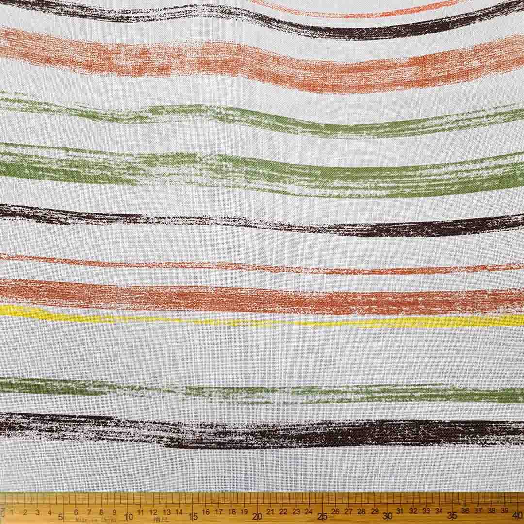 CU130320-9_1 Multi-Coloured Stripe Polyester-2 fabric with a bold and vibrant striped pattern, ideal for reupholstering sofas, chairs, and cushion