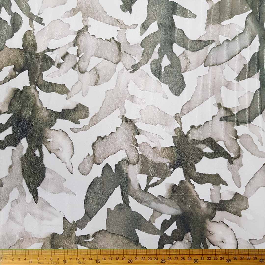 CU130322-3_1 Velvet Leaf Upholstery H006 featuring a soft, plush velvet texture with an elegant leaf pattern, ideal for sofas, chairs, and cushions