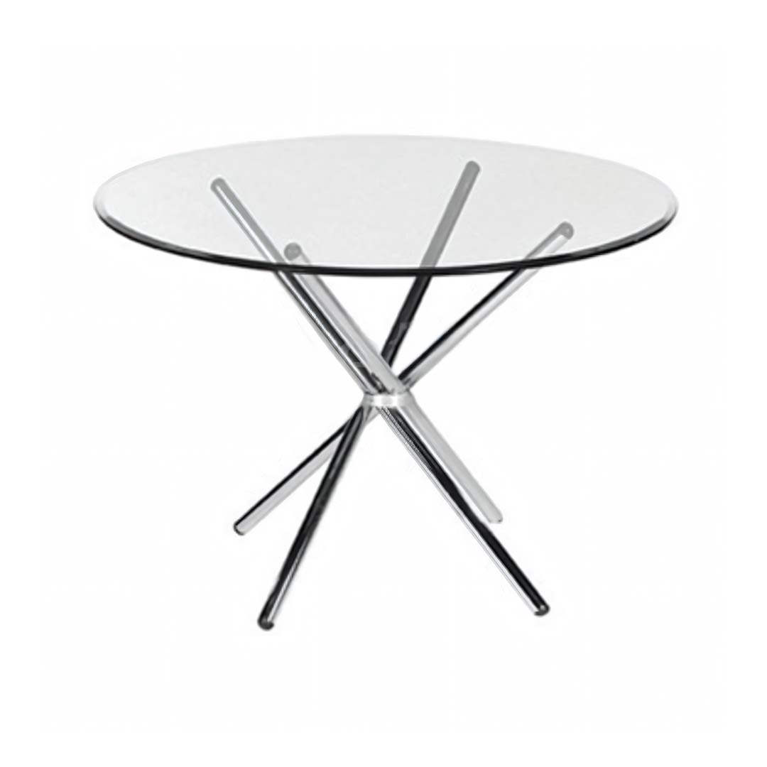 FU080053_1-1.jpg Round Glass Table C90 - Stylish round glass table with a sturdy base, ideal for dining, living rooms, or offices.