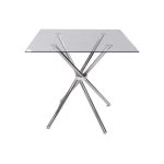 Square Glass Table C10 - Modern and sleek square glass table with a durable frame, ideal for living rooms, offices, or dining areas.