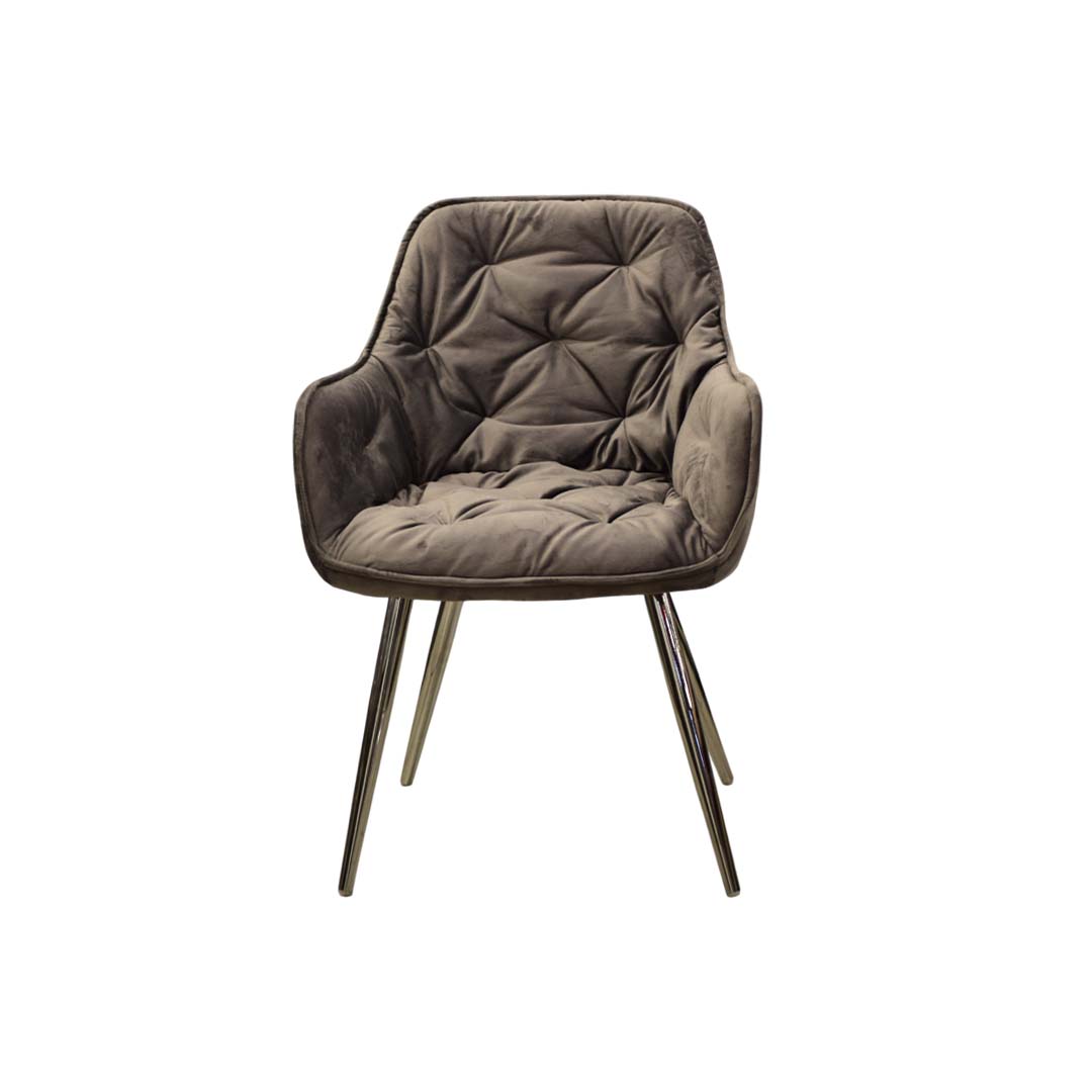 FU11044_1-1.jpg Quilted Chair Grey Silver Y2197 - Elegant grey and silver quilted chair offering comfort and durability, perfect for stylish living rooms, offices, and dining spaces.