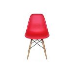 Chair Red 304 - Bold red chair with a modern design, offering ergonomic comfort and sturdy support for any contemporary space.