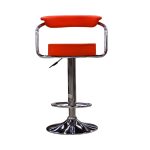 Bar Stool Red 833 - Bold and durable red bar stool with a sleek design, offering comfort and easy maintenance for modern kitchens or bars.
