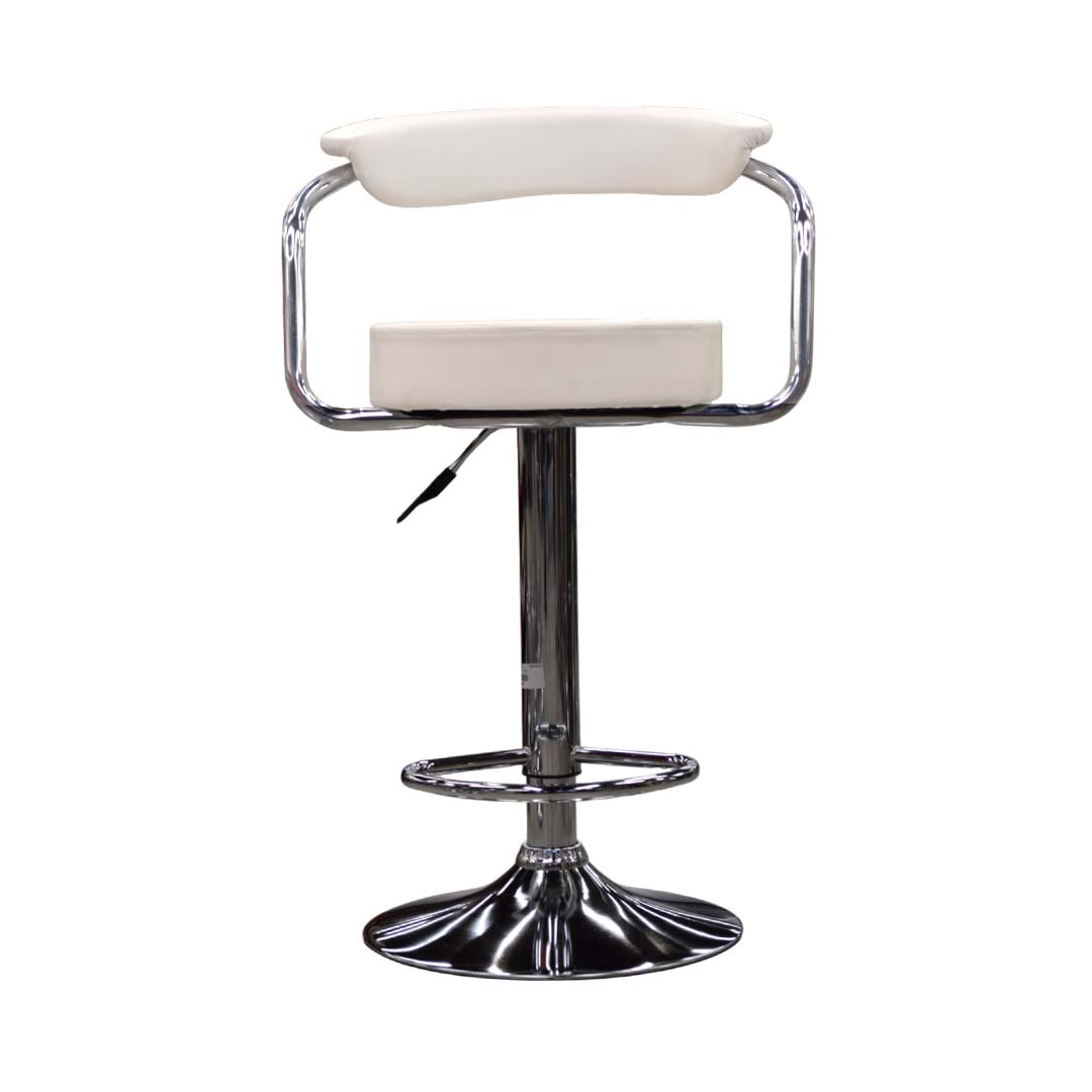 FU14238_1-1.jpg Bar Stool White 833 - Elegant and durable white bar stool with a minimalist design, offering comfort and easy maintenance for any modern space.