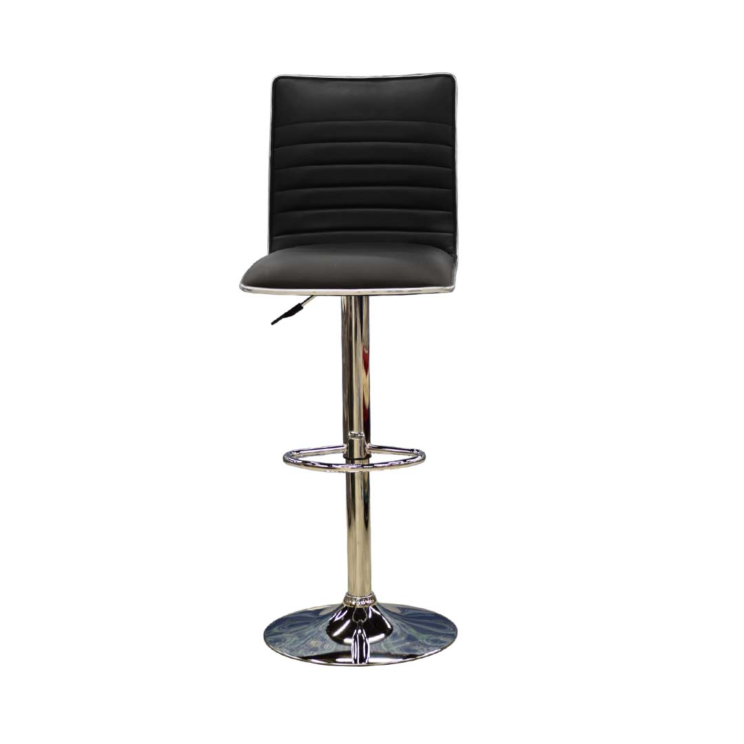 FU14241_1-1.jpg Bar Stool Black 709 - Stylish and durable black bar stool, perfect for modern kitchens or bars with a comfortable seat and easy-to-clean surface.