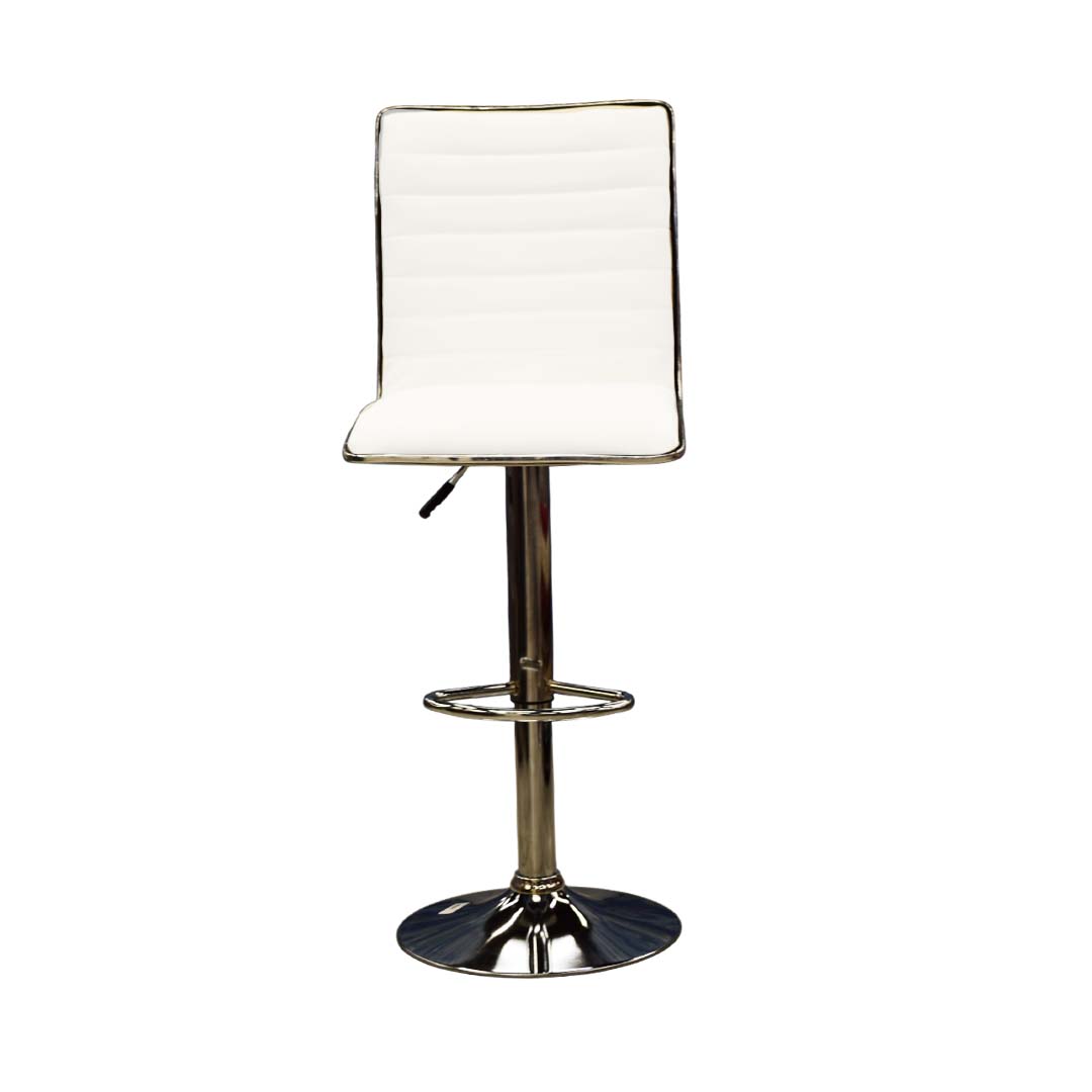 FU14243_1-1.jpg Bar Stool White 709 - Stylish and durable white bar stool with a modern design, providing comfortable seating and easy maintenance for any space.