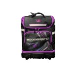 BOOMERANG Hardbase Backpack Black/Pink from Metro Lifestyle, featuring a durable hard base, spacious compartments, and a modern design for school, work, or travel.