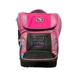 BOOMERANG Hard Base Backpack Pink/Black - Durable and stylish backpack with a hard base for protection, featuring spacious compartments and padded straps for comfort.