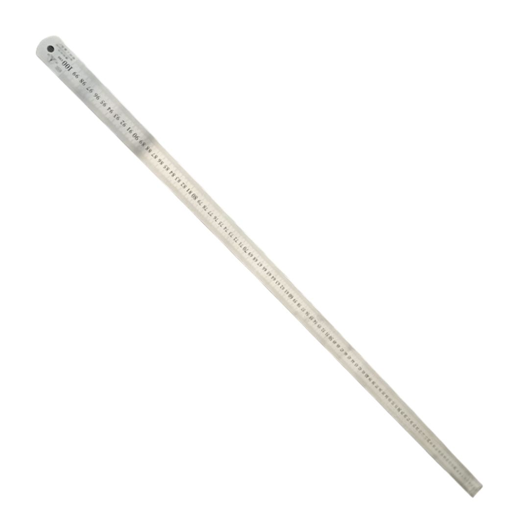 rul 100CM stainless steel ruler with engraved metric markings, available at Metro Lifestyle for accurate measuring in engineering, woodworking, and crafting.